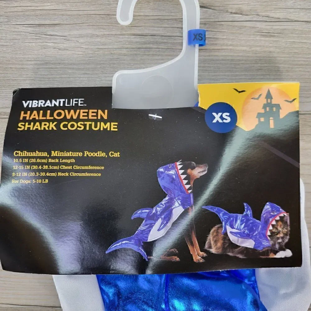 Vibrant Life Shark Dog Costume Sz XS